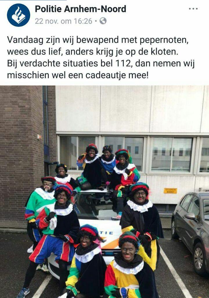 De Facebook-post met politieagenten als Zwarte Piet